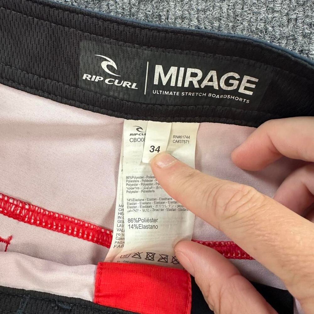 Rip Curl Men’s Mirage Board Shorts USA Flag Stars Stripes Swim Trunks - Picture 5 of 7